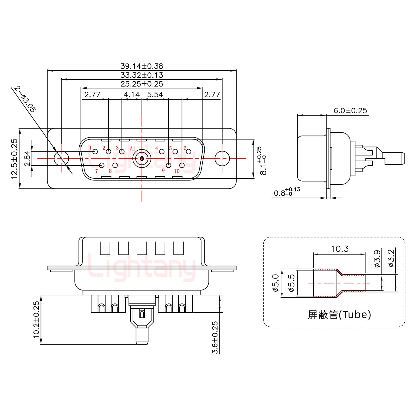 11W1公焊線式50歐姆+15P金屬外殼1679斜出線4~12mm