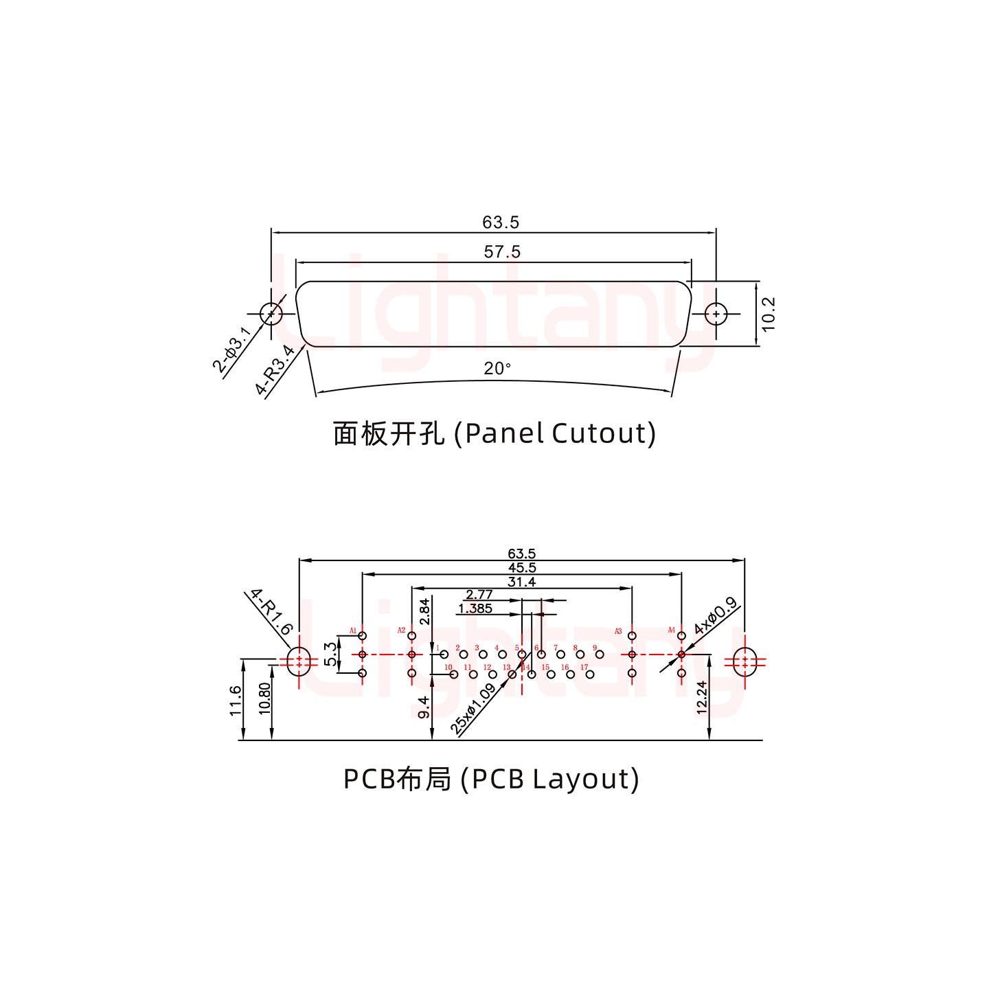 21W4公PCB彎插板/鉚支架10.8/射頻同軸50歐姆