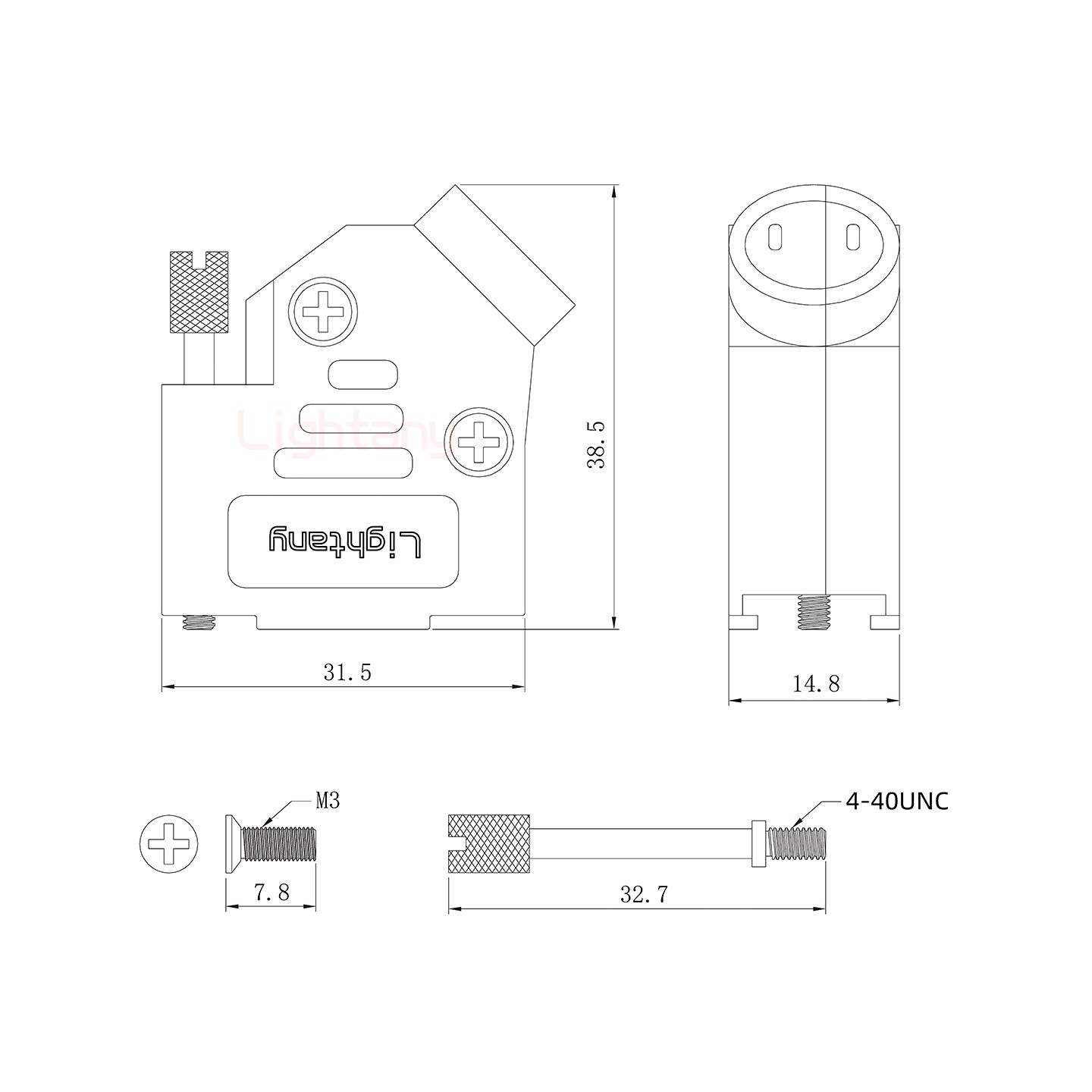 1W1公焊線式50歐姆+9P金屬外殼1392斜出線4~12mm