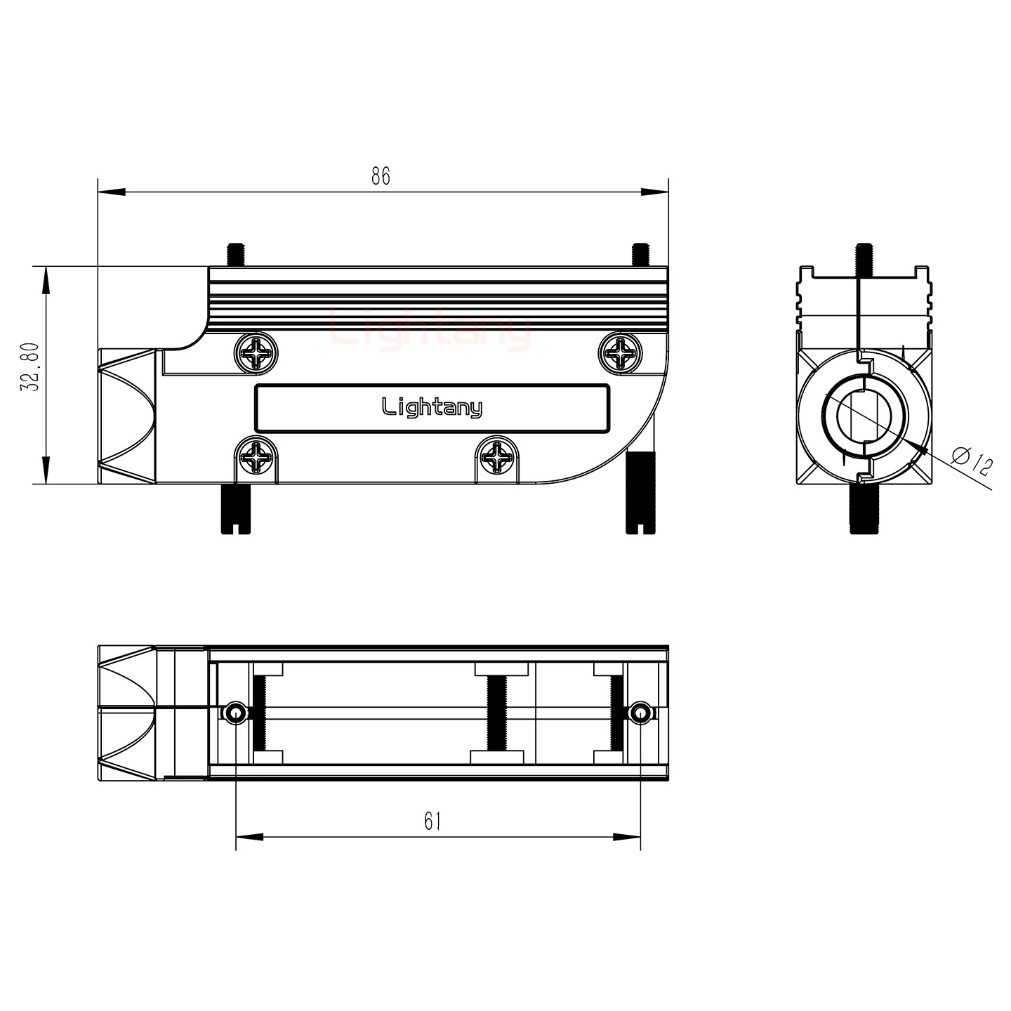 47W1公焊線式50歐姆+50P金屬外殼1745彎出線4~12mm