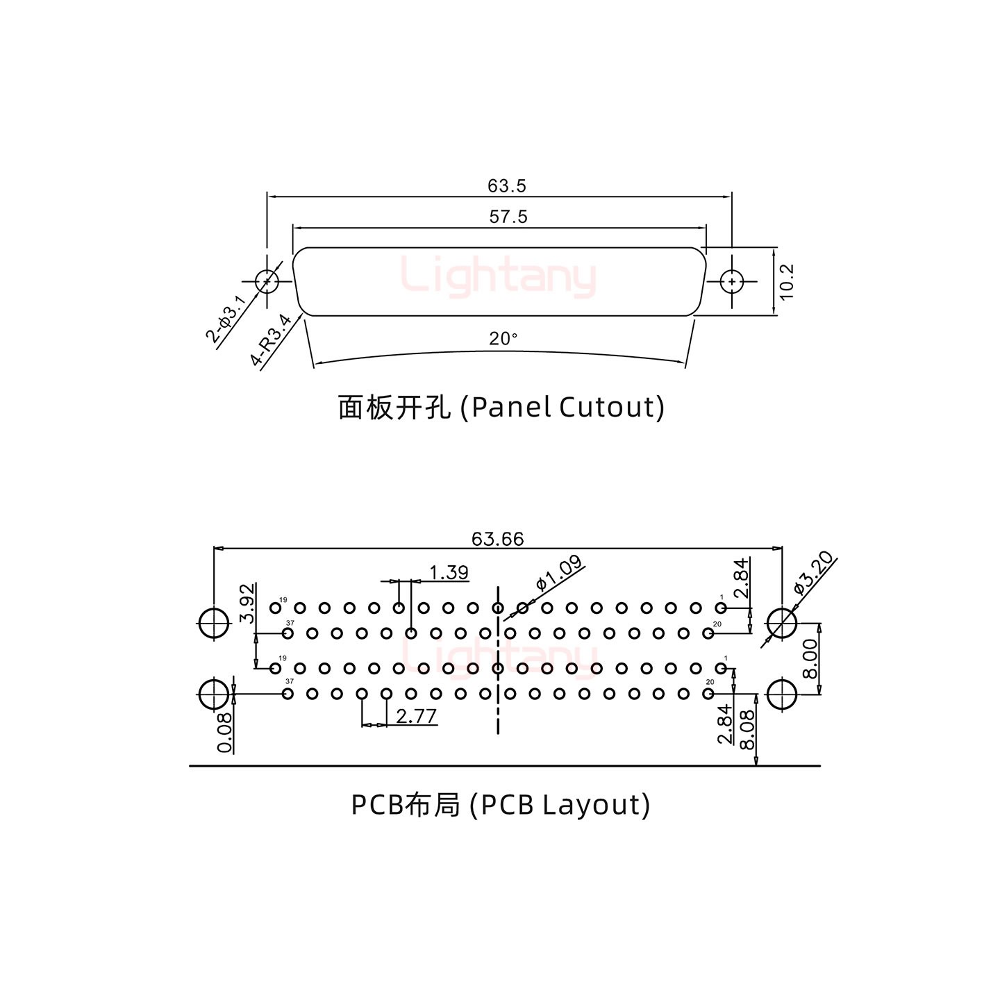 DR37母對(duì)母 間距15.88 雙胞胎沖針 D-SUB連接器