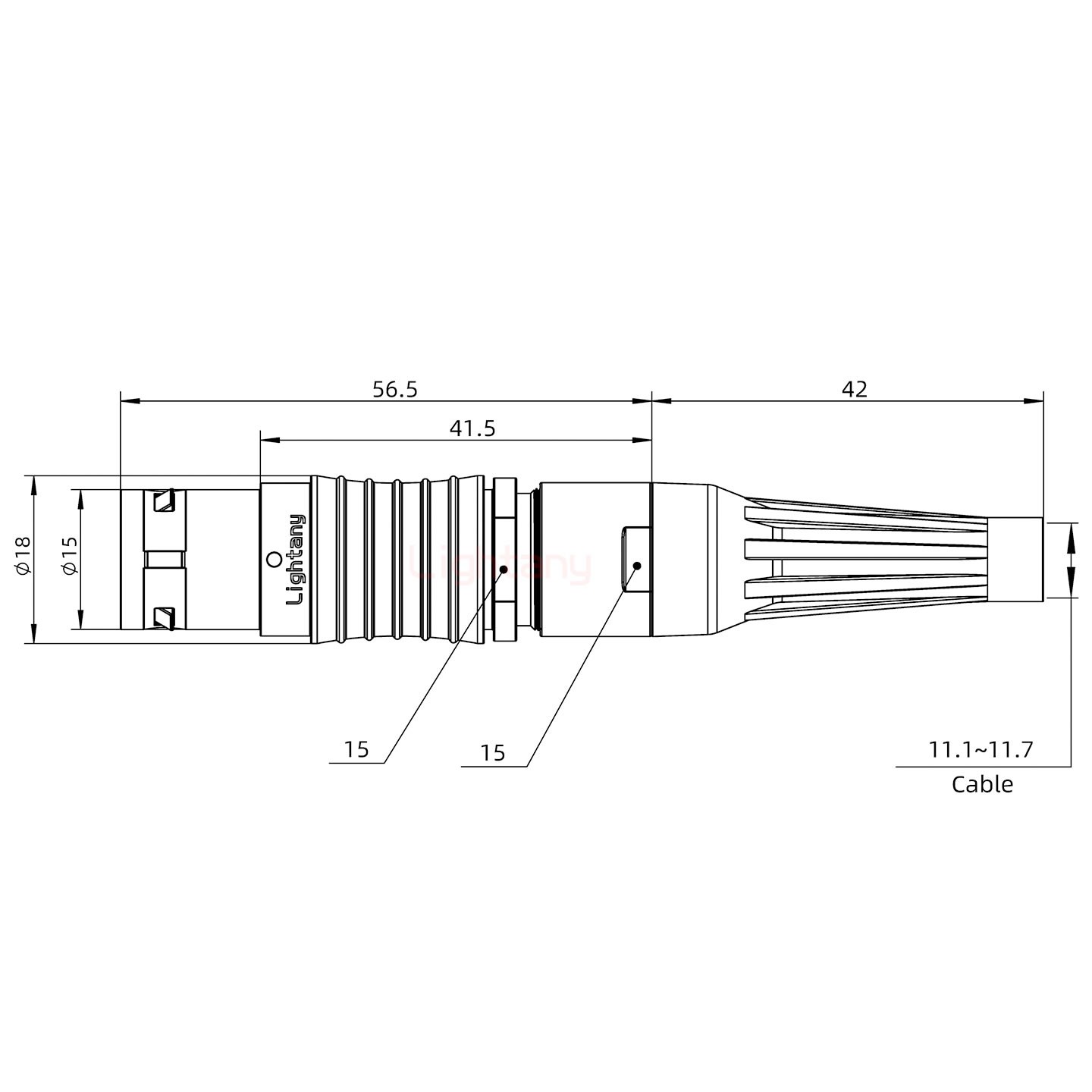 FGG.3B.012.CLAD12Z帶護套直式插頭