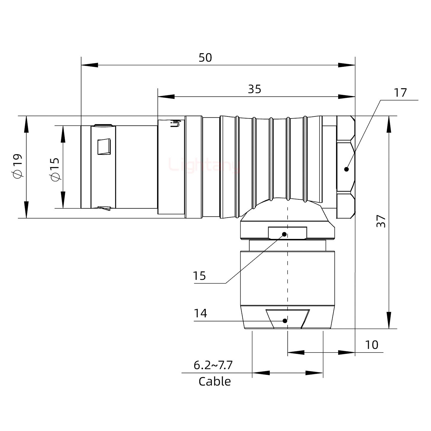 FHG.3B.002.CLAD72彎式插頭