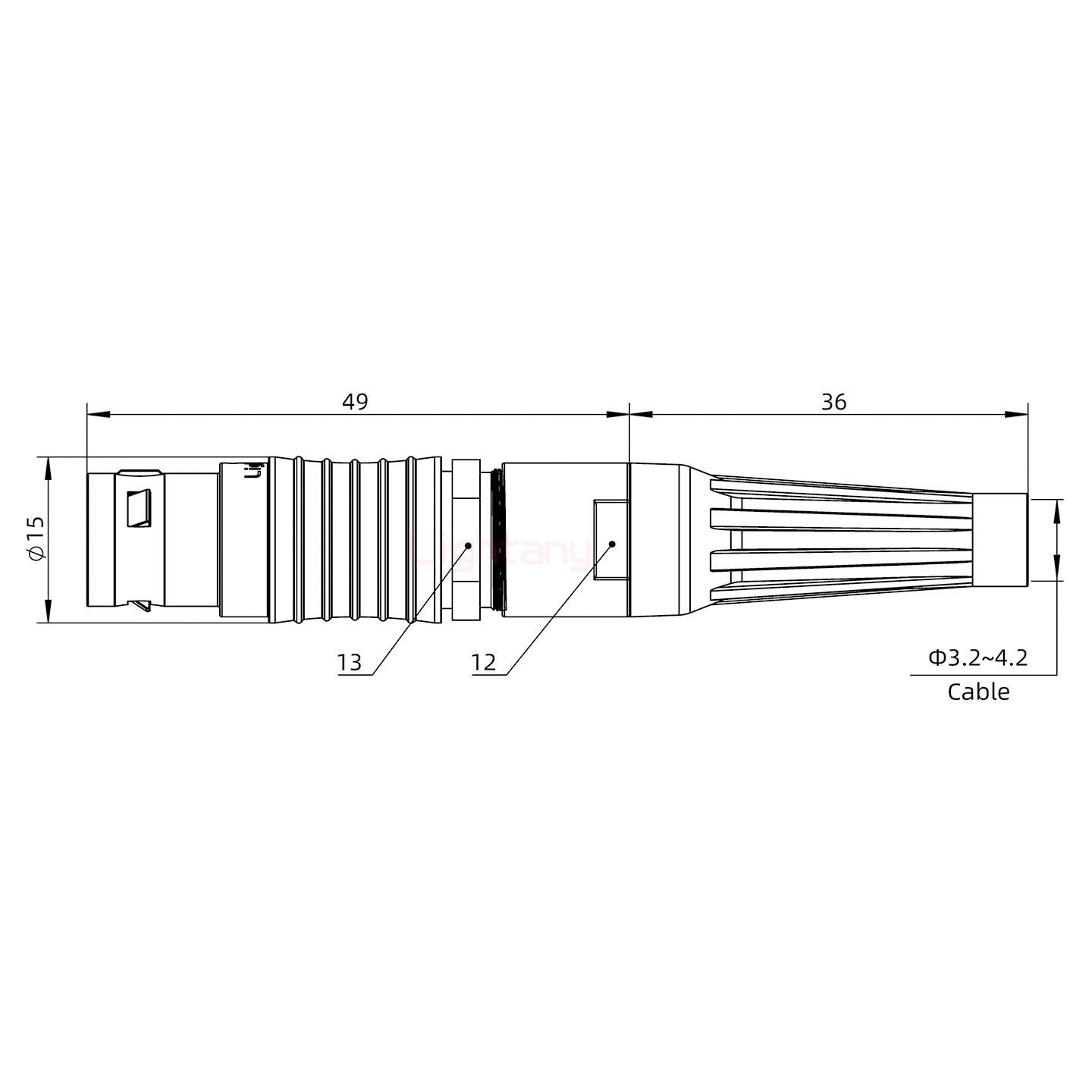 FGG.2B.002.CLAD42Z帶護(hù)套直式插頭