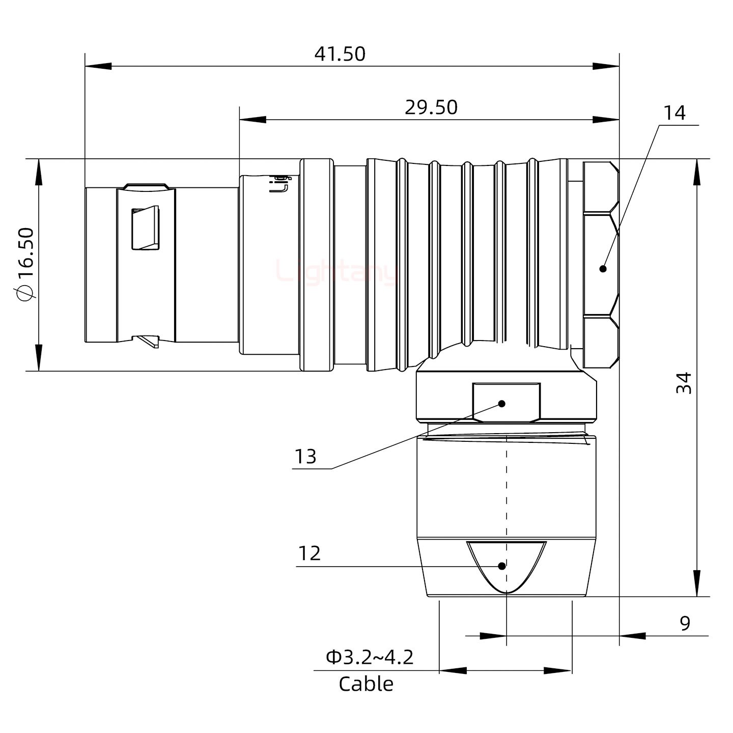 FHG.2B.002.CLAD42彎式插頭