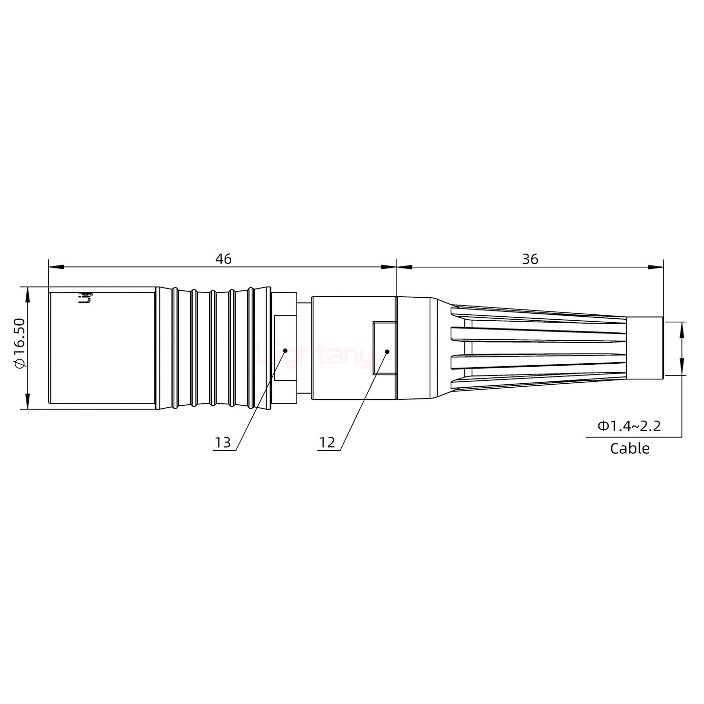 PHG.2B.002.CLLM21Z推拉自鎖帶護(hù)套浮動(dòng)插座