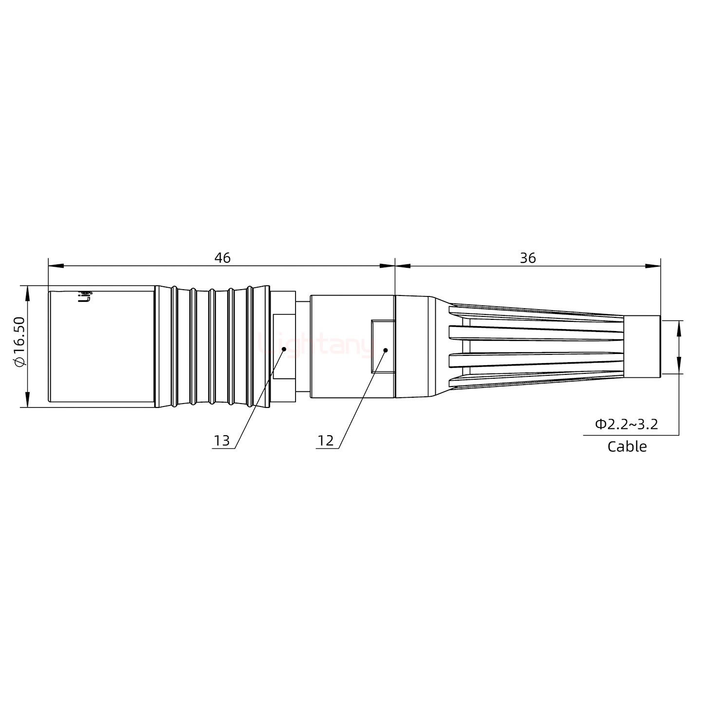 PHG.2B.003.CLLM31Z推拉自鎖帶護(hù)套浮動插座