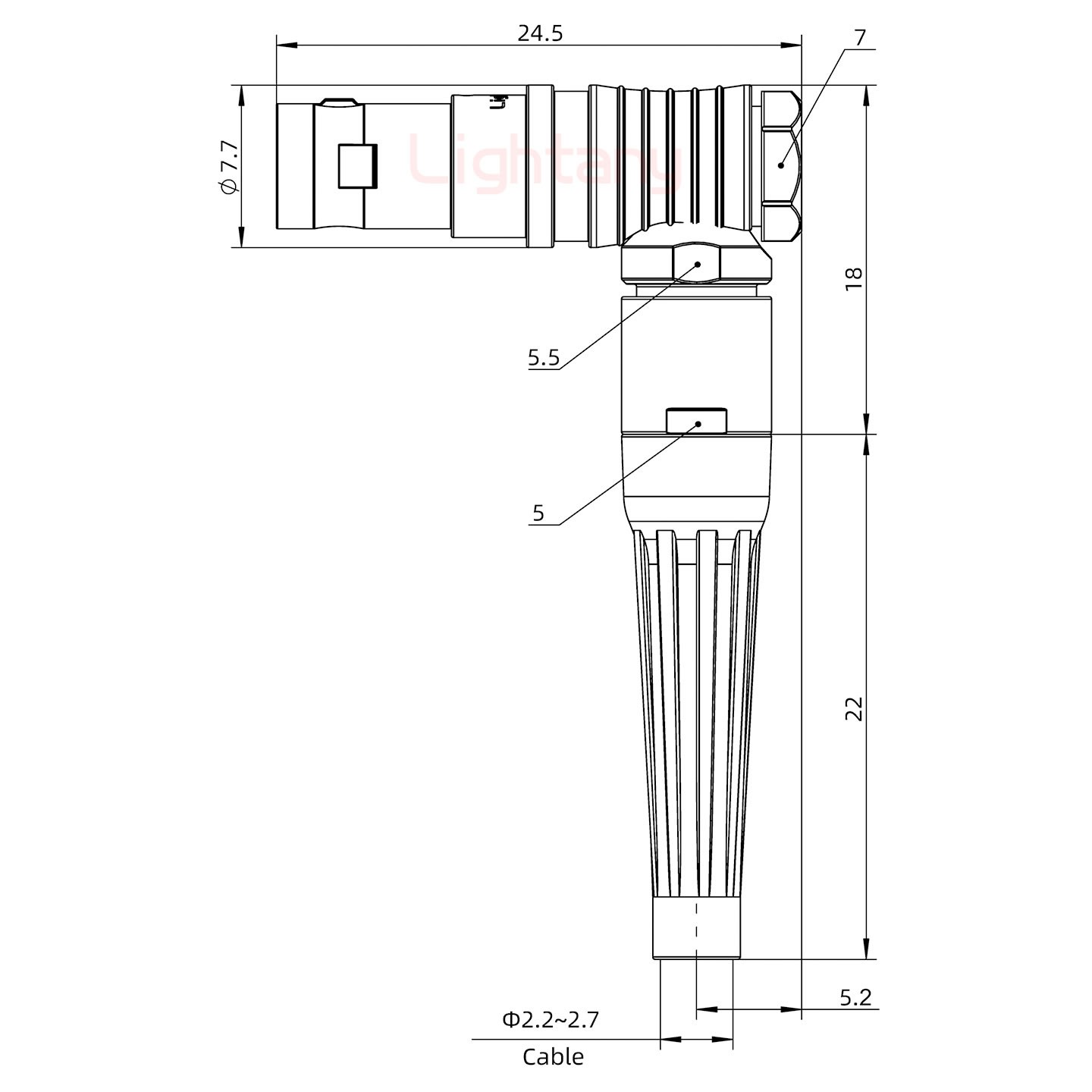 FHG.00.002.CLAD27Z帶護(hù)套彎式插頭