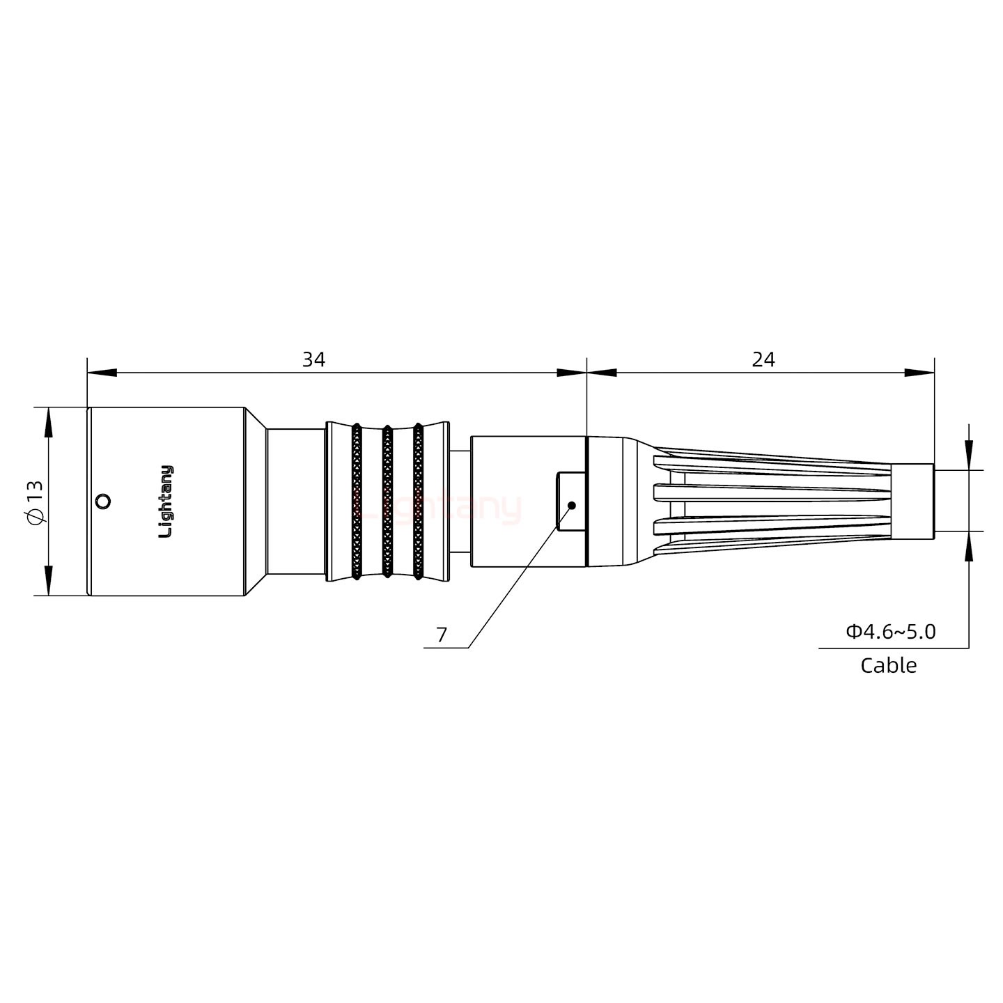 PHG.0K.003.CLLC50Z推拉自鎖帶護(hù)套浮動(dòng)插座