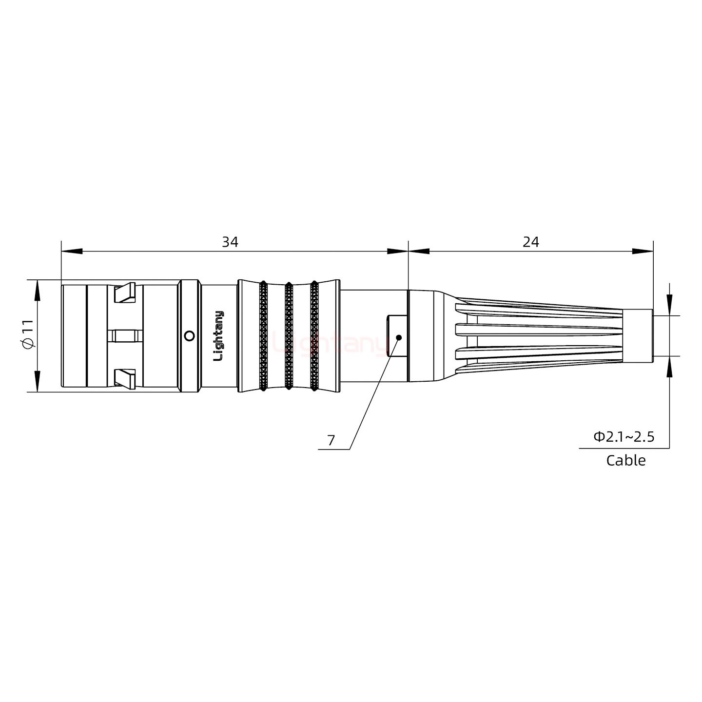 FGG.0K.004.CLAC25Z推拉自鎖帶護(hù)套直式插頭